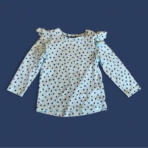 Cat & Jack Blue Long Sleeve Tee with Polka Dots